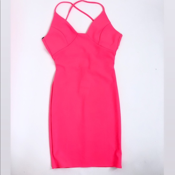 forever 21 neon pink dress